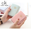 Casa-kupsCK small wallet women's short 2025 new simple small fresh student card bag coin purse cute cat wallet pink
