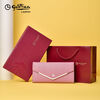 Goldlion Wallet Women's 2025 New Ladies Casual Fashion Long Cowhide Clutch Bag Mobile Coin Purse Birthday Gift Pink