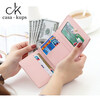 Casa-kupsCK small wallet women's short 2025 new simple small fresh student card bag coin purse cute cat wallet pink