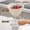 Added vegetable sink drain basket home kitchen double-layer fruit basket washing vegetable basin living room exquisite small fruit plate