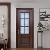 Solid wood door bedroom door walnut log painted door pure solid wood high-end wooden door room door interior door set door walnut pure solid wood log painted door A