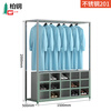 Baigang stainless steel clothes and shoes integrated cabinet dust-free and sterile purification workshop hangers factory workshop laboratory shoe cabinet coat and hat 201 clothes and shoes integrated 15-grid shoe cabinet