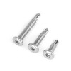 Thousand speed wheel 410 stainless steel flat head hexagonal drill tail screws self-tapping self-drilling dovetail wire color steel tile screws M5.5*25 100 pieces 410