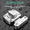 Honggong no-punch latch door lock wooden door bathroom anti-theft thickened door latch anti-lock door buckle surface-mounted old-fashioned door latch no-punch large silver
