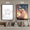 Aseblarm light painting same style kitten light painting birthday gift for girls anime luminous painting bedroom night light cat style three color adjustment 2 17-23CM upgraded charging touch style