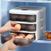 Raft core egg box egg storage box drawer-type large-capacity refrigerator storage stacking kitchen crisper rolling box with lid 1 layer fruit orange can hold about 21 eggs