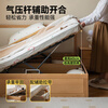 Genji Muyu children's furniture solid wood children's box bed bedroom air pressure oak simple side opening storage bed (side opening with bottom plate 1.2m + mattress