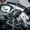 TKNE autumn and winter motorcycle gloves waterproof and warm carbon fiber anti-fall KP2/black and white waterproof and warm L