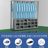 Baigang stainless steel clothes and shoes integrated cabinet dust-free and sterile purification workshop hangers factory workshop laboratory shoe cabinet coat and hat 201 clothes and shoes integrated 15-grid shoe cabinet