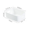 Baiyite Desktop Storage Box Cosmetic Storage Box Kitchen Drawer Sundries Plastic Box Rectangular Organizing Box Snack Basket Desktop Storage Box-White 3 Pack