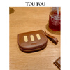 Toutou new bread kraft card bag with multiple card slots, large capacity, cute women's style, in stock, chocolate brown - birthday gift