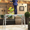 Horse stool aluminum alloy thickened scaffolding folding decoration lift indoor putty stool multifunctional portable engineering ladder thickened single support 40*160+ accessories