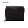Calvin KleinCK women's bag logo zipper wallet card bag clutch K60K610300 black light luxury gift for girlfriend