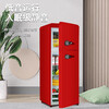 Chigo Retro Refrigerator Small Large Capacity Home Rental Refrigerator Cosmetic Internet Celebrity Refrigerator Freezer First-Class Energy Efficiency Small Refrigerator Energy Saving 82L Red Retro Model