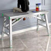 Horse stool aluminum alloy thickened scaffolding folding decoration lift indoor putty stool multifunctional portable engineering ladder thickened single support 40*160+ accessories