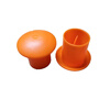 Huili's steel wire head protective sleeve threaded steel bar protective cap mushroom cap steel pipe protective sleeve shelf pipe blocking bolt cap 10-25 steel bar universal orange 100 pieces