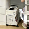 Shantou Lincun workstation removable printer storage rack under the desk floor-standing storage shelf office cart artifact storage basket cart - 5 floors