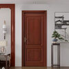 Solid wood door bedroom door walnut log painted door pure solid wood high-end wooden door room door interior door set door walnut pure solid wood log painted door A