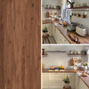 Oluo Xunsarin same color nanmu imitation wood grain slate kitchen countertop customized cabinets bar stove dining side customized Tiancheng nanmu (12 thick) price per linear meter