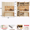 Haiers customized sideboard can be embedded into the dining table, tea cabinet, integrated retractable small apartment, mid-century style arc storage cabinet, length 200, top width, 30 bottom width, 45 table, 70 height, 240 logs