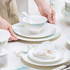 NINE CRANES bowl set 2025 new ceramic Jingdezhen modern simple tableware bowl and plate combination plate bowl household 32 pieces
