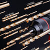 DELIXI ELECTRIC twist drill set stainless steel alloy steel high hardness cobalt-containing hand electric drill for drilling 3.2mm high hardness high cobalt twist drill 10-piece set
