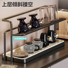 Lin's boy double-layer cup holder cup drain rack dining table countertop water cup tea cup coffee cup storage rack sideboard storage rack black double-layer drain cup holder shipped in one package
