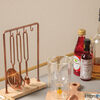 Karma Bartender Set 5-Piece Bar Tool Set with Marble Stand Home Bartending Set Copper
