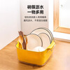 MUYA double-layer vegetable sink drain basket multi-functional kitchen household new fruit plate living room washing vegetable basket