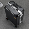 Xiaomi Li high-end suitcase can seat 22 people, suitcase for men and women, 20 boarding suitcase, college student business large capacity, 26 trolley case, supreme aluminum frame model, dark gray 24 inches, gold size