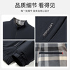 MONTAGUT Men's Jacket Spring and Autumn Stand Collar Windproof Warm Business Casual Jacket Navy 2XL(54)
