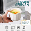 Baijie stew pot ceramic bowl soup bowl water-proof stew pot liner steamed egg porridge bird's nest pot tableware with lid spoon small size 320ml