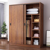 Haoxuan sliding door wardrobe home bedroom new 2025 small apartment rental house solid wood strong and durable hanging wardrobe two-door main cabinet (length 120*width 45*height 180)