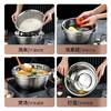 Ye Yu Thickened 304 Stainless Steel Kitchen Basin and Washing Drainage Basket Rice Basin Main Picture Model Great Value 26cm Solid Basin + Lid