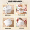 Baijie stew pot ceramic bowl soup bowl water-proof stew pot liner steamed egg porridge bird's nest pot tableware with lid spoon small size 320ml