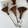Mo Peng broom specializes in sweeping hair dust, small broom to sweep away bad luck, desktop mini broom, portable keyboard brush, crevice dust cleaning artifact, brown hair brush, desktop cleaning small broom, sweeping table, large broom style brown brush
