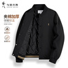 Dances with Wolves, three-dimensional and crisp, fashionable baseball uniform, versatile jacket, men's casual jacket 001 black L(175)