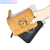 Henglan.Dupont paper washable kraft paper zipper coin purse simple short large capacity super practical small wallet khaki zipper bag