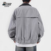 Popeye cleanfit lapel flight jacket men's autumn and winter casual versatile baseball jacket DJ06 gray L