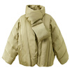 Sancai Cloud Edge Moon Slope 2025 Winter New 90 White Duck Down Jacket Loose Warm Scarf C Mustard Green L 165/88A