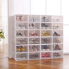 Shoe box transparent household flip-top simple dormitory shoe storage box storage box plastic peach heart white