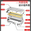 Ailangxi kitchen electric griddle iron plate commercial stall hand cake machine teppanyaki equipment grilled cold noodles fried rice squid tofu 90 three-control 10MM iron plate 220v/6.6KW