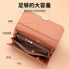Crocodile shirt Valentine's Day gift tri-fold wallet for women first layer cowhide long fashion ticket holder gift box pink