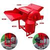 CLCEY household agricultural small threshing machine multi-functional rapeseed rice soybean soybean sorghum machine wheat rice grain threshing machine + 170 gasoline engine