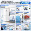Panasonic PLUS 575L cross-door refrigerator four-door household zero-embedded dual-system air-cooled frost-free first-level energy efficiency NR-JW58CMB-W national subsidy