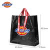 Dickies casual shoulder shopping bag woven bag portable snakeskin bag large capacity storage foldable environmentally friendly bag black