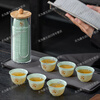 Trendy German quality disposable kung fu tea cup thickened food grade small cup for tea drinking in office, thickened 100 pieces, blessing character + emerald green cup holder