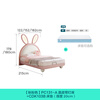 LINSY KIDS Lin's Home Children's Bed Princess Bed Rabbit Bed Bedroom Single Bed Extra Wide Solid Wood Row Frame Bed Lin's Wood Genuine Leather Night Light | Rabbit Bed + 20cm Mattress 1.5m x 2m