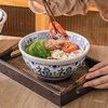 Dining general large bowl noodle bowl household underglaze color anti-scalding ramen bowl bamboo hat bowl Japanese instant noodle bowl new tableware soup basin