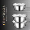 Stainless steel dish with lid, food grade household kitchen round soup basin for soup and food preparation, set of two, 18cm, one basin + one lid